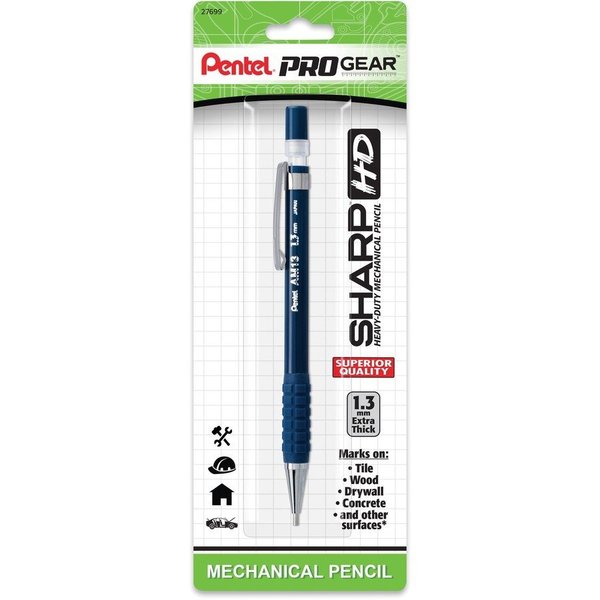 Pentel Mechanical Pencil, PROGear, 4mm Sleeve 1.3mm, Blue Barrel PENAM13PGLBP